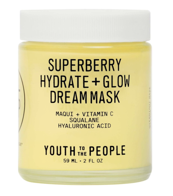 Youth To The People Superberry Hydrate + Glow Dream Mask, Vitamin C Face Moisturizer, Plumps + Brightens Skin, Treats Dullness + Uneven Tone, Vegan